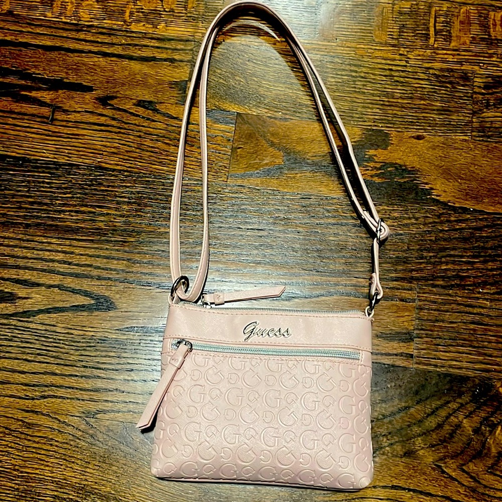 Guess blush crossbody bag with 3 compartments